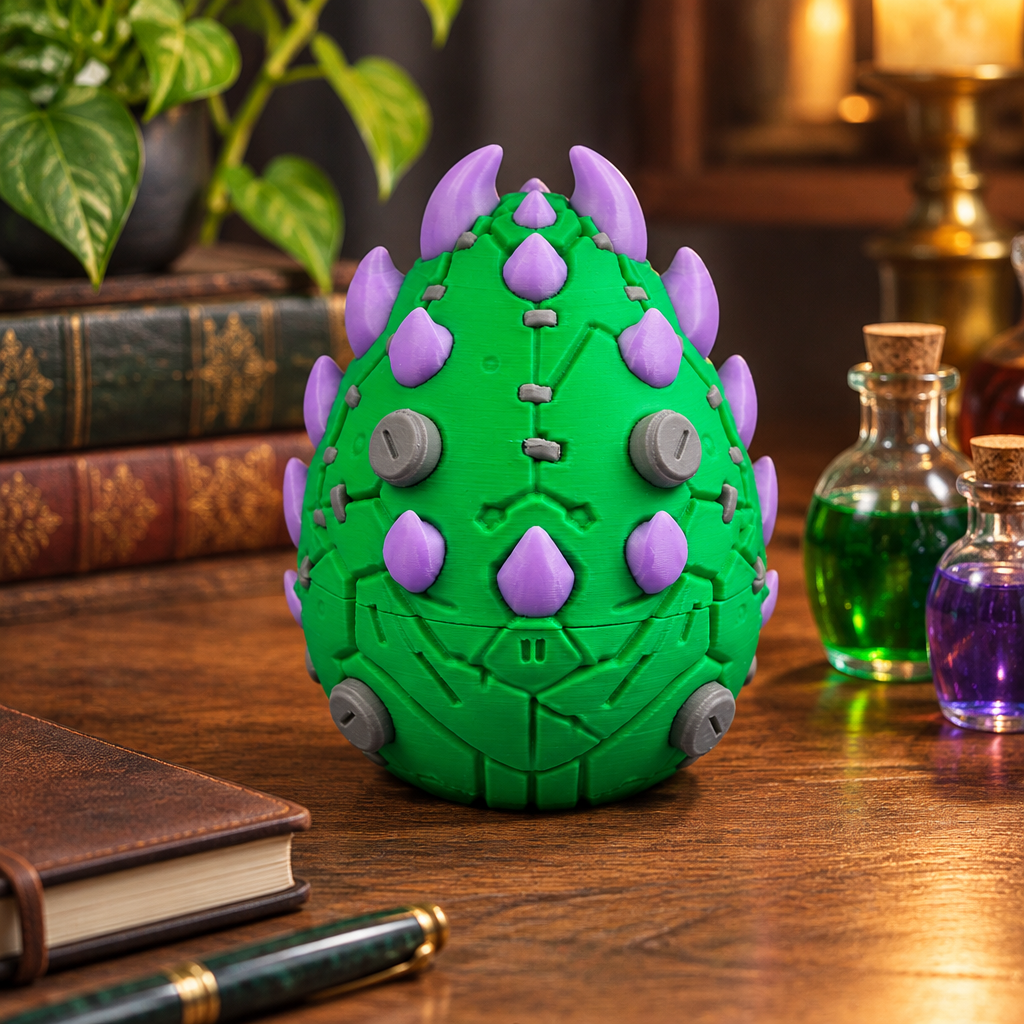 Frankenstein Dragon Egg on writing desk