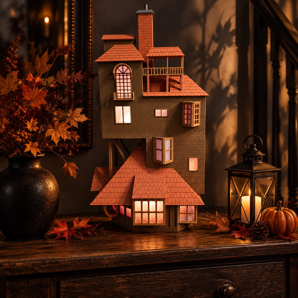 Horror House display model on an entryway console