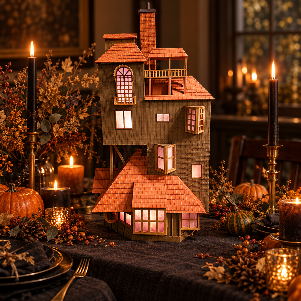 Horror House display model as a Halloween table centrepiece