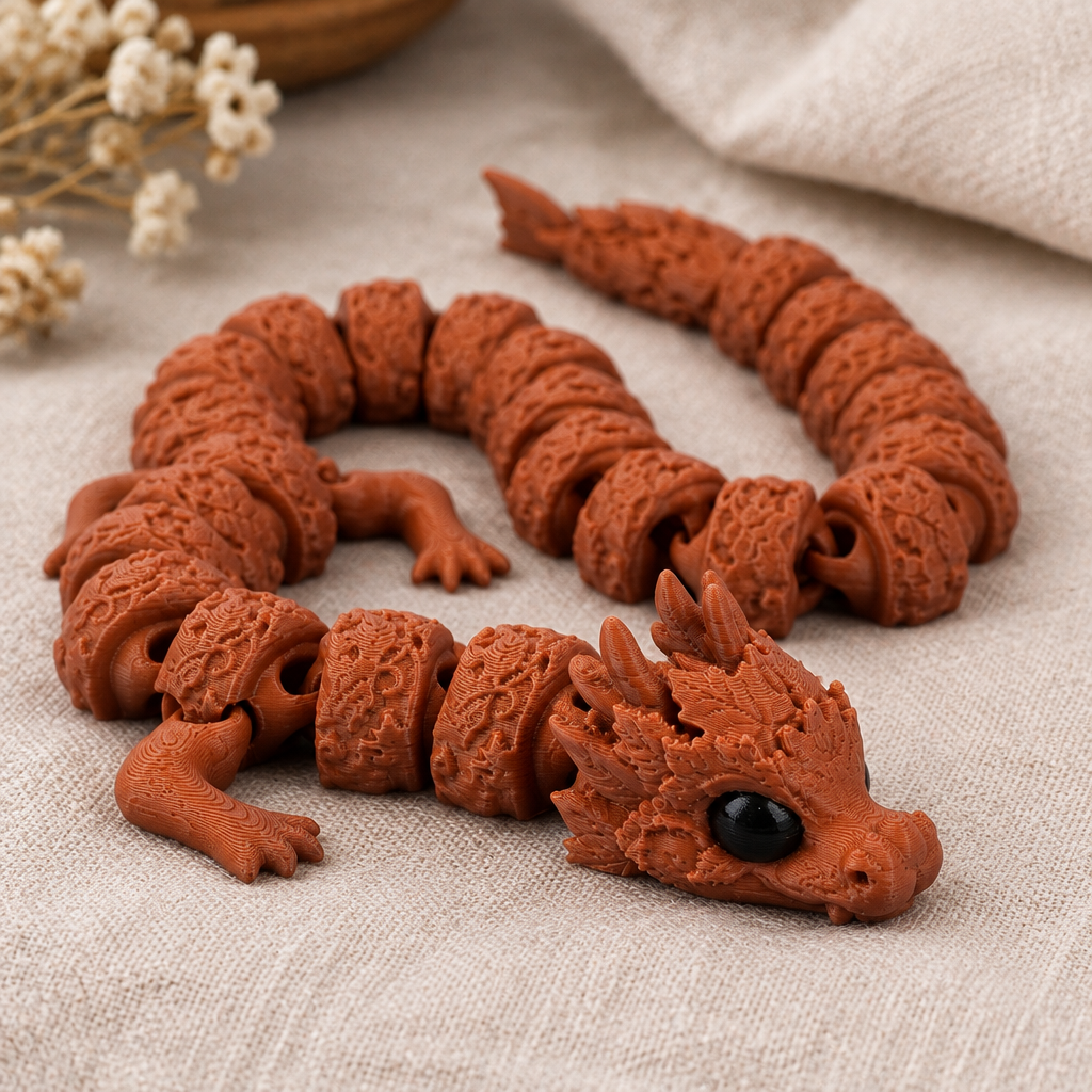 Close-up of autumn dragon on linen