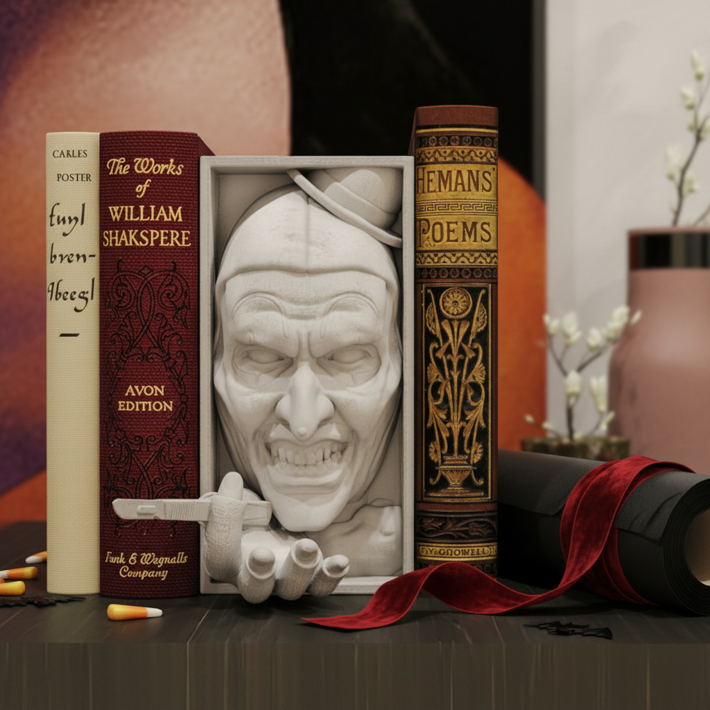 IT horror clown book nook as a Halloween gift display