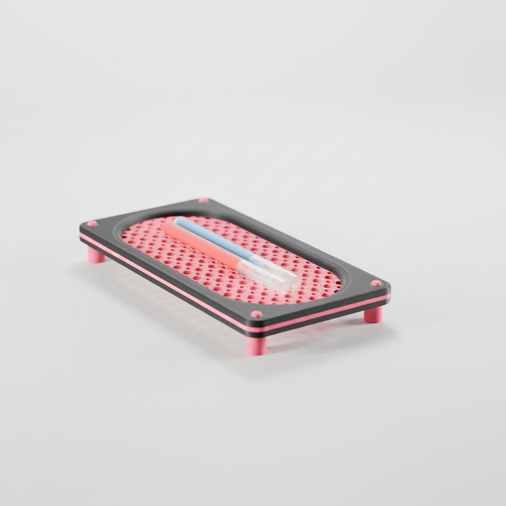 Macro detail of hovering mesh centre on white background - lifestyle
