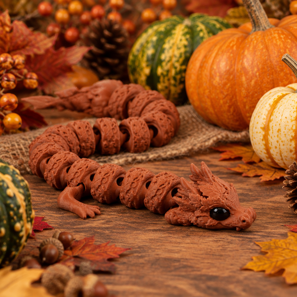 Autumn dragon in harvest display