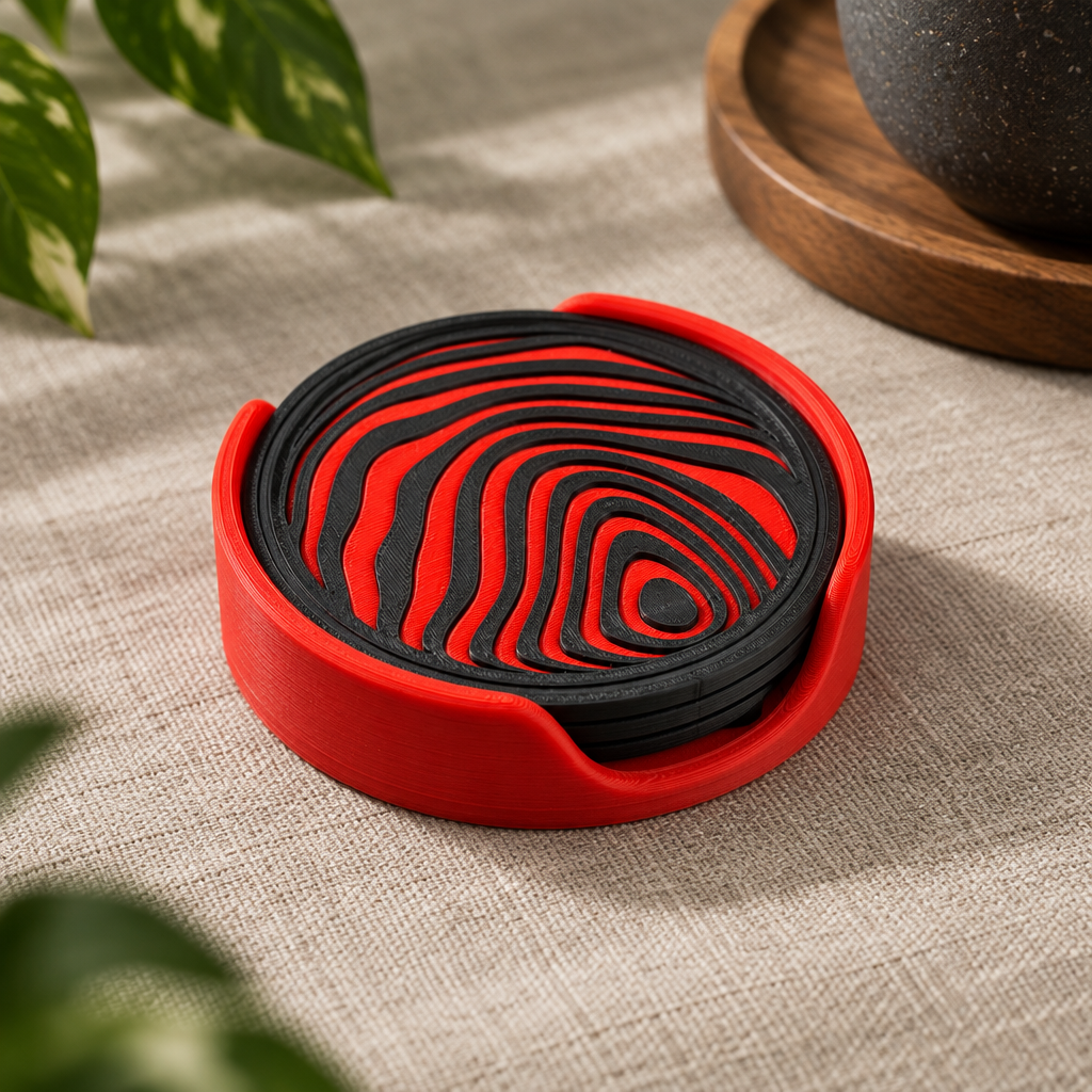 Close-up of layered sphere contour pattern