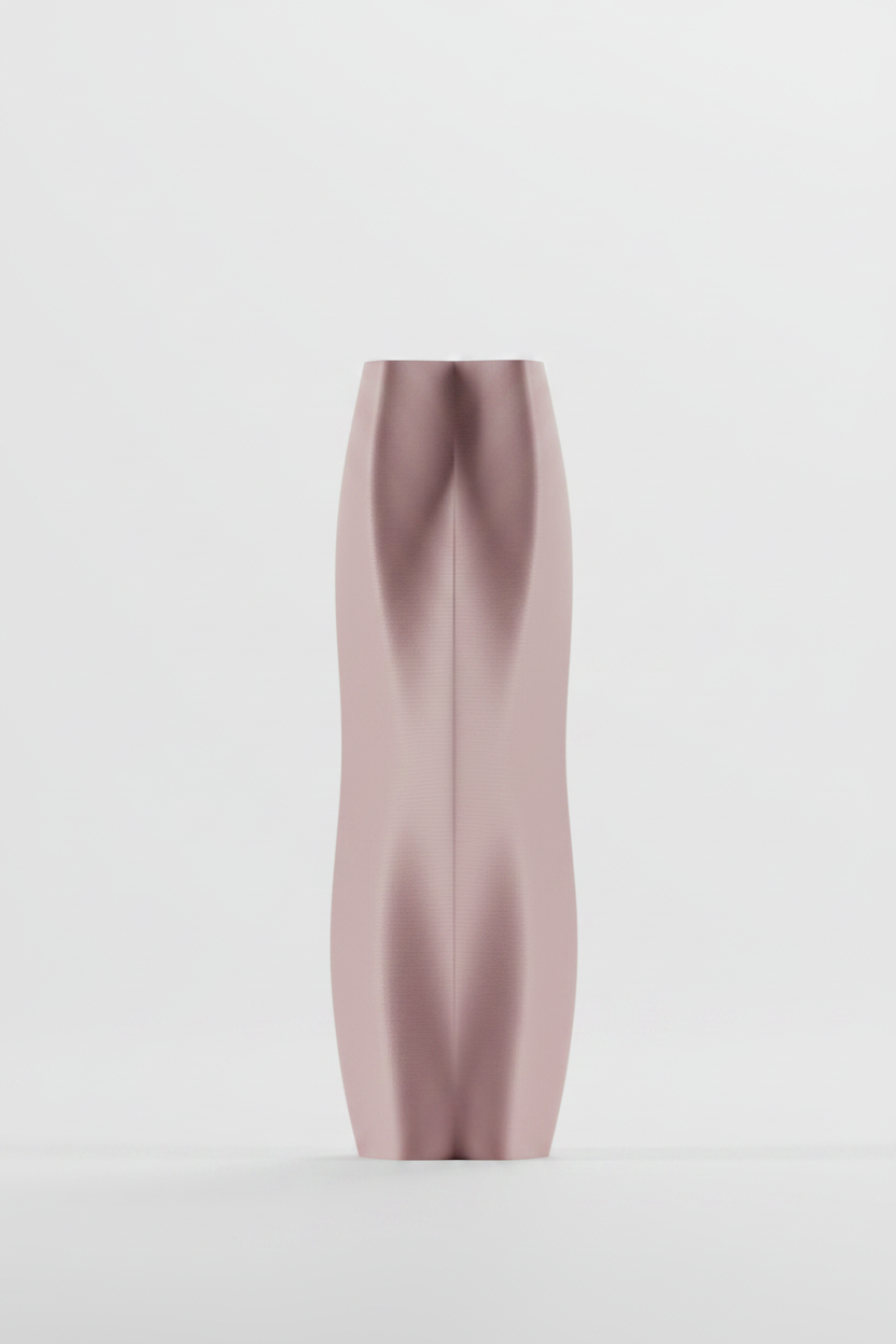 Blush pink Yoga Flow vase macro surface detail - lifestyle