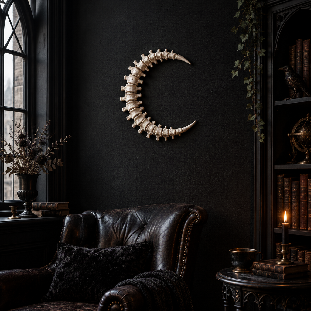 Spinal Moon in a gothic reading nook