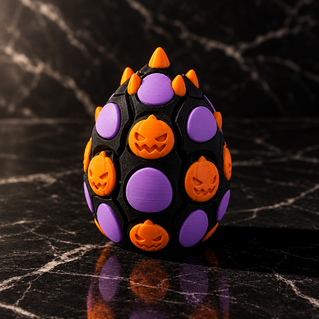 Halloween Dragon Egg on black marble