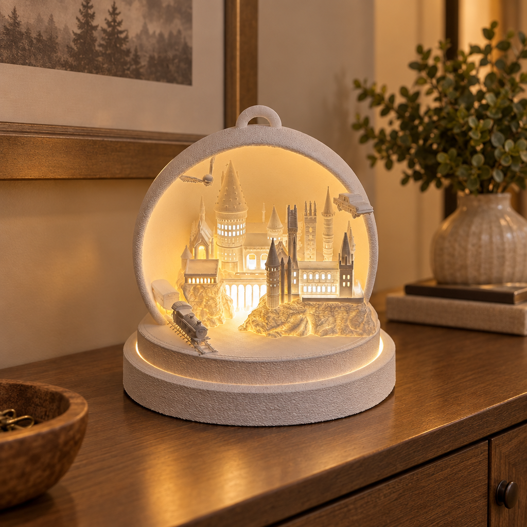Cathedral Tealight Holder on a narrow console with neutral décor