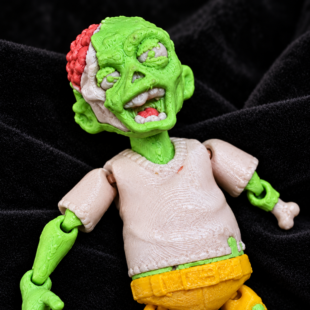 Close-up of Articulated Zombie face
