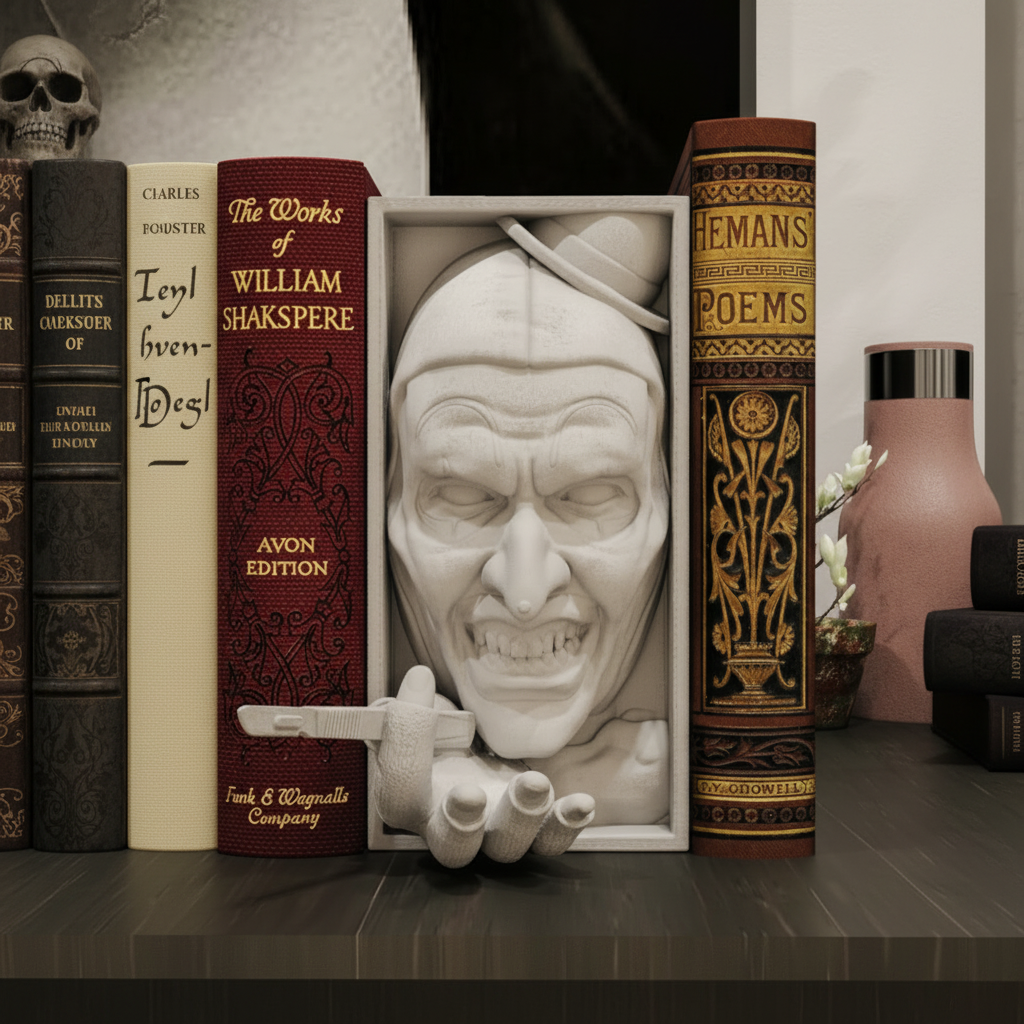 IT horror clown book nook between gothic books