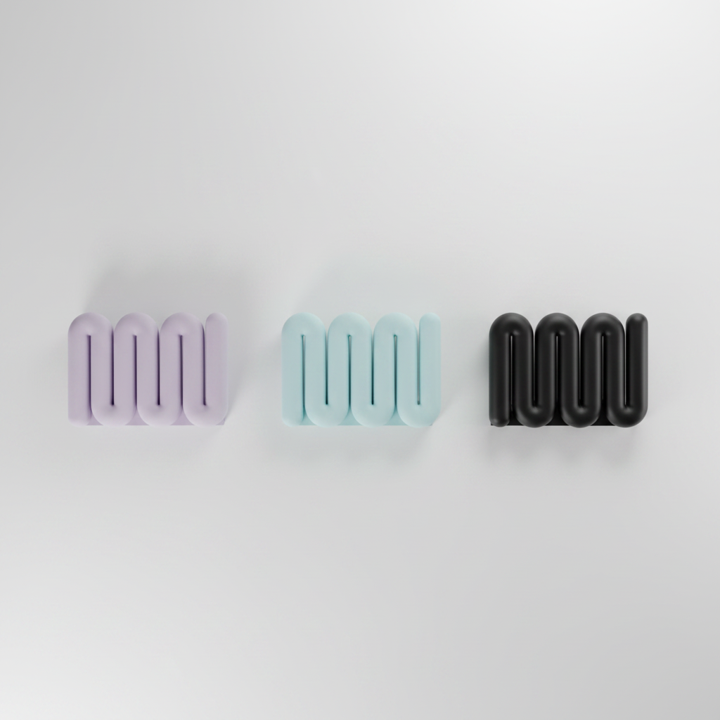 Multi-colour flatlay wibble loop form overview - lifestyle
