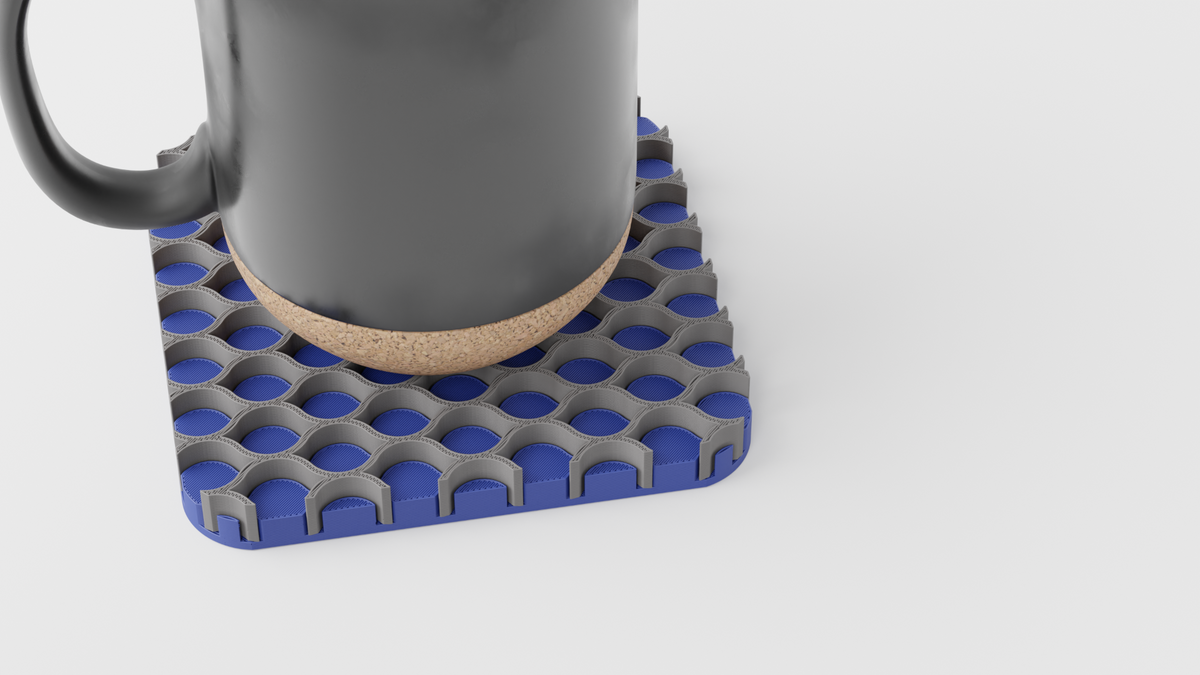 Detailed view of the repeating pattern on the Triple Interlocking Coaster Set