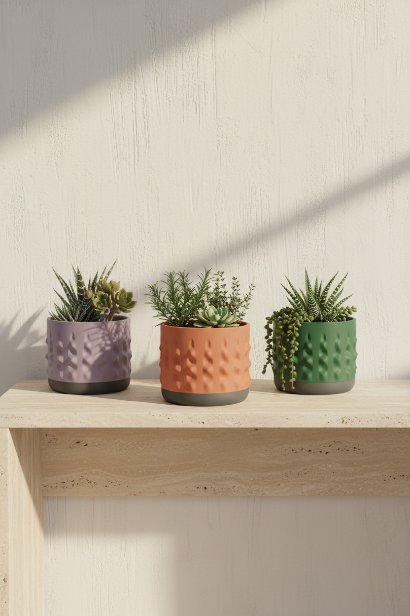Modern Organic Textured Planter