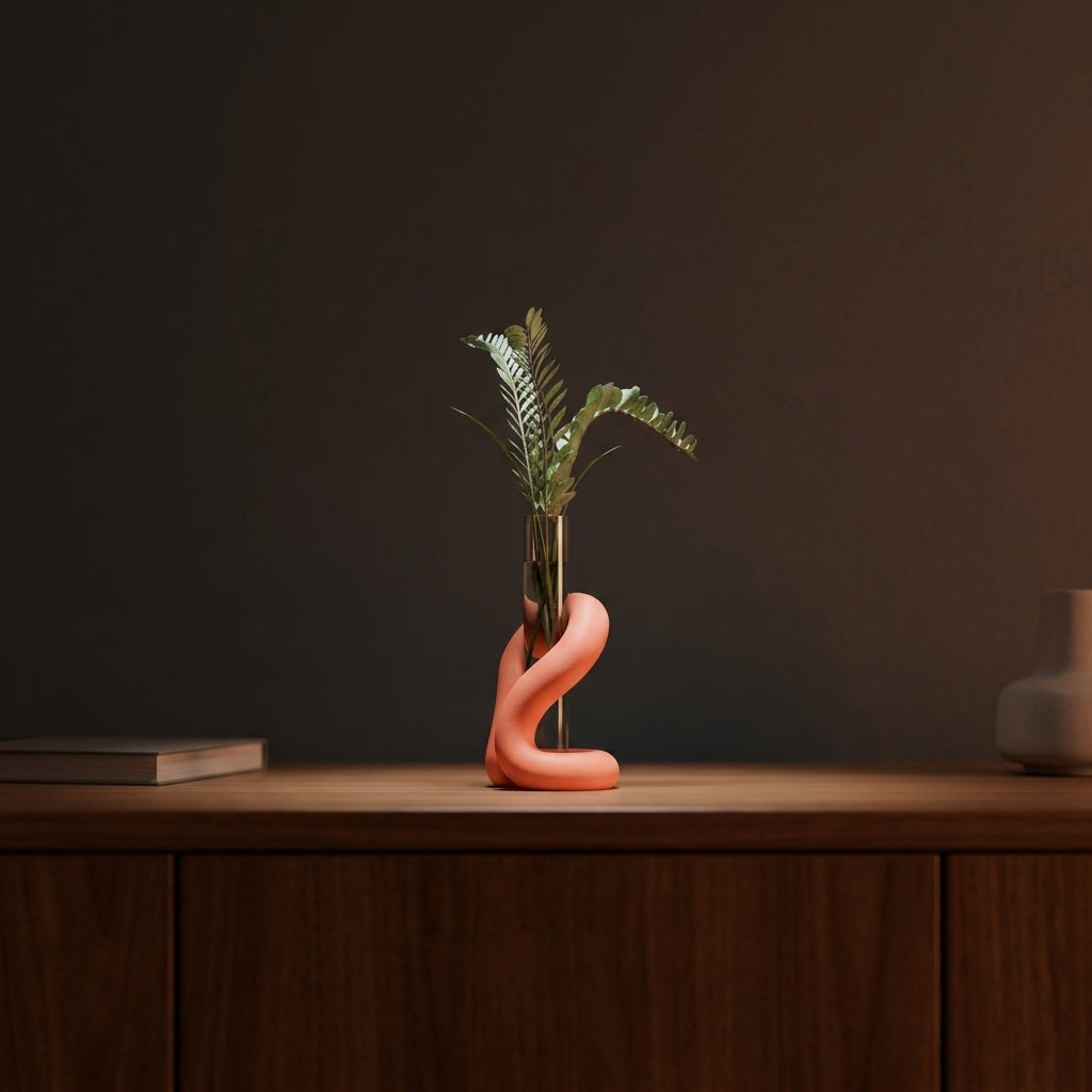 Elegant Flowing Propagation Vase Stand - loop_prop_holder_04
