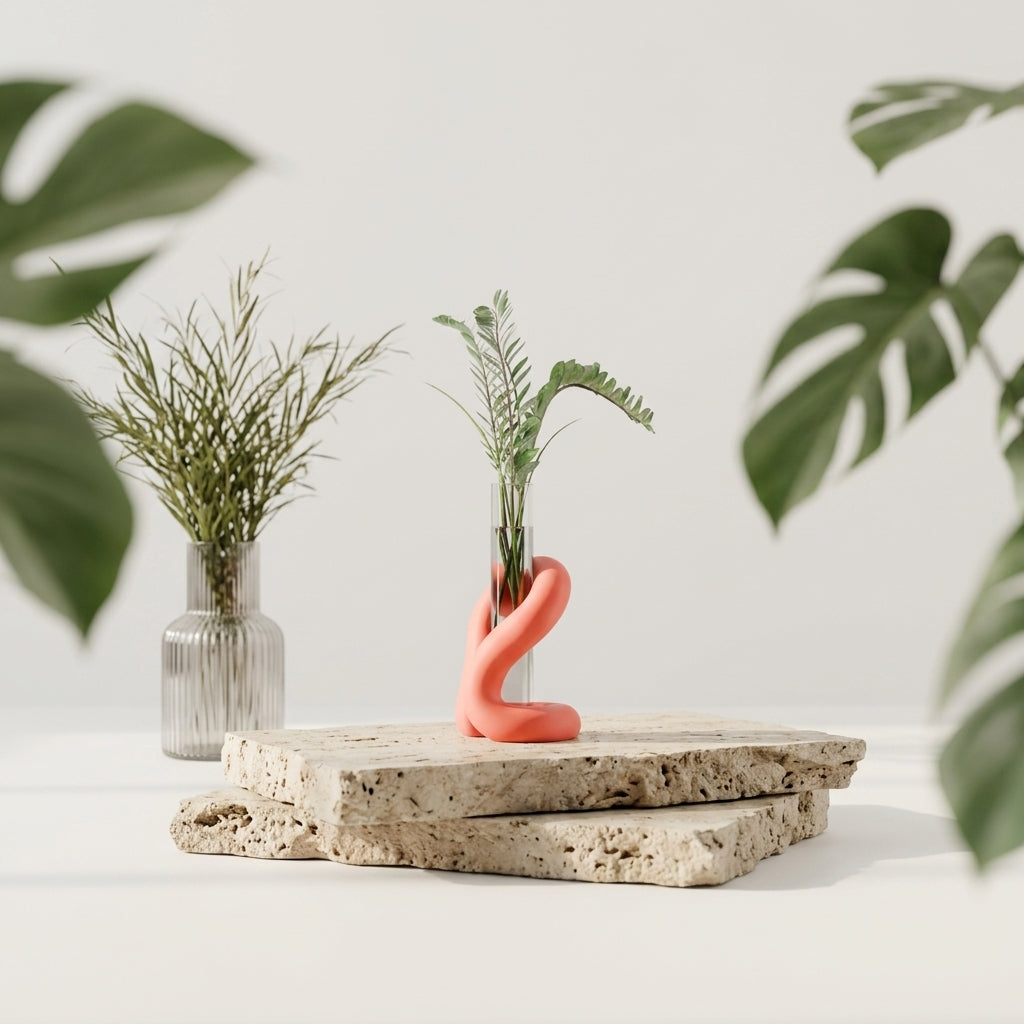 Elegant Flowing Propagation Vase Stand - loop_prop_holder_06