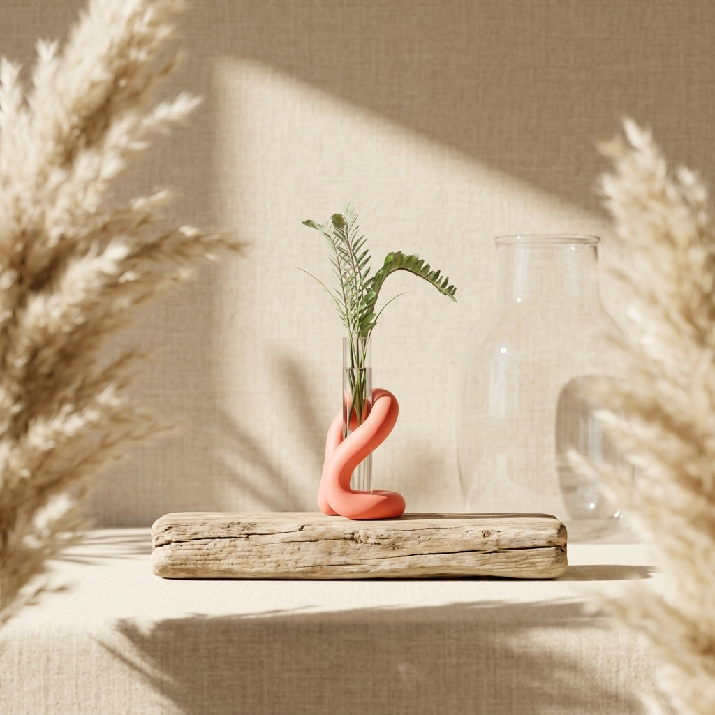 Elegant Flowing Propagation Vase Stand - loop_prop_holder_10