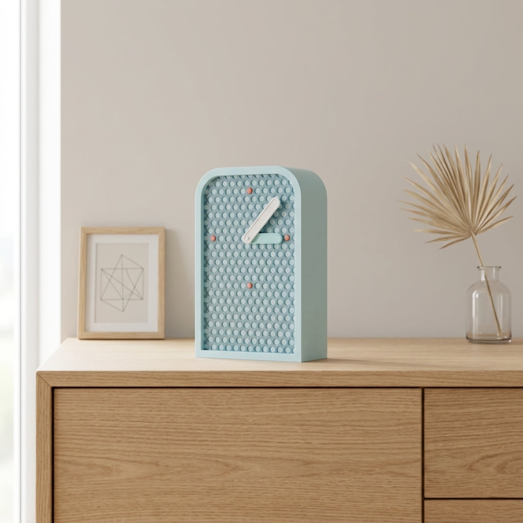 Modern Minimalist Mesh Clock - mesh front render