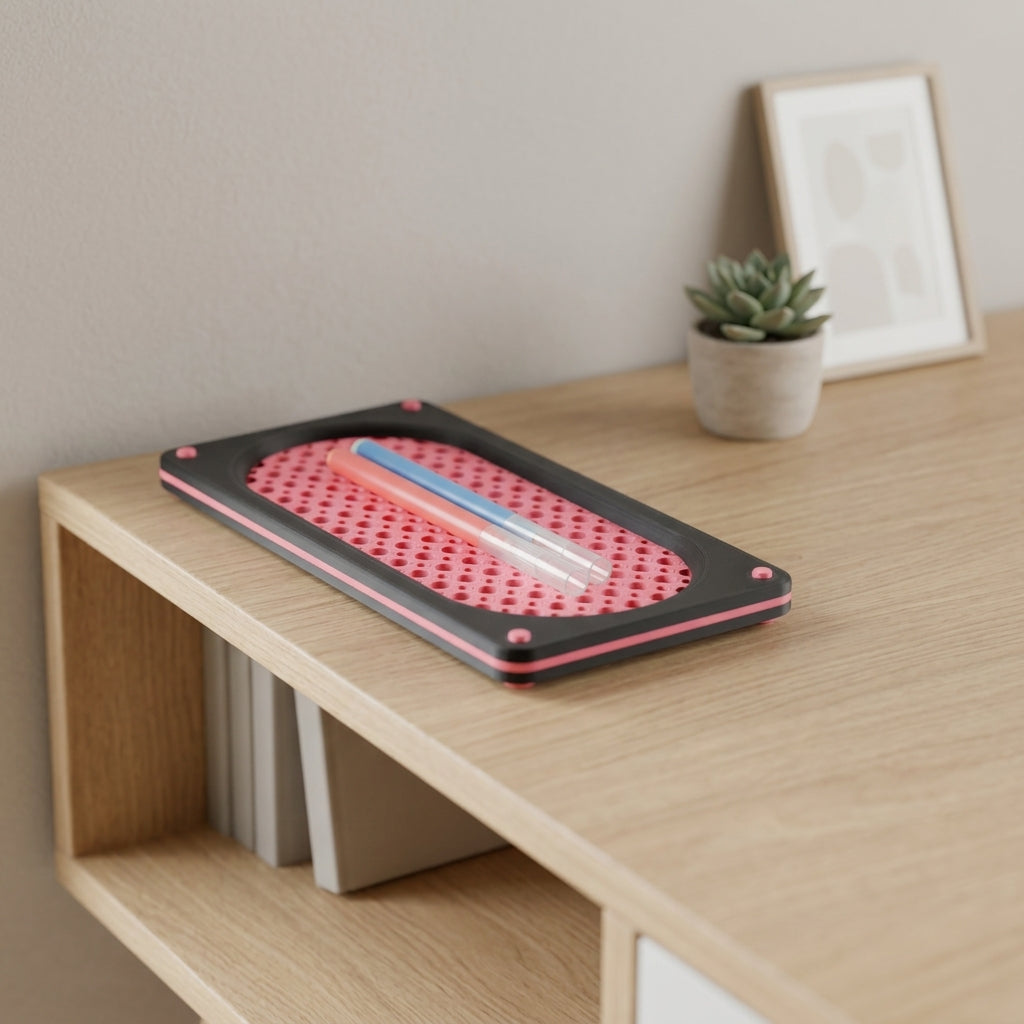 Modern Multi-Part Desktop Tray Kit - mesh_pen_tray_01