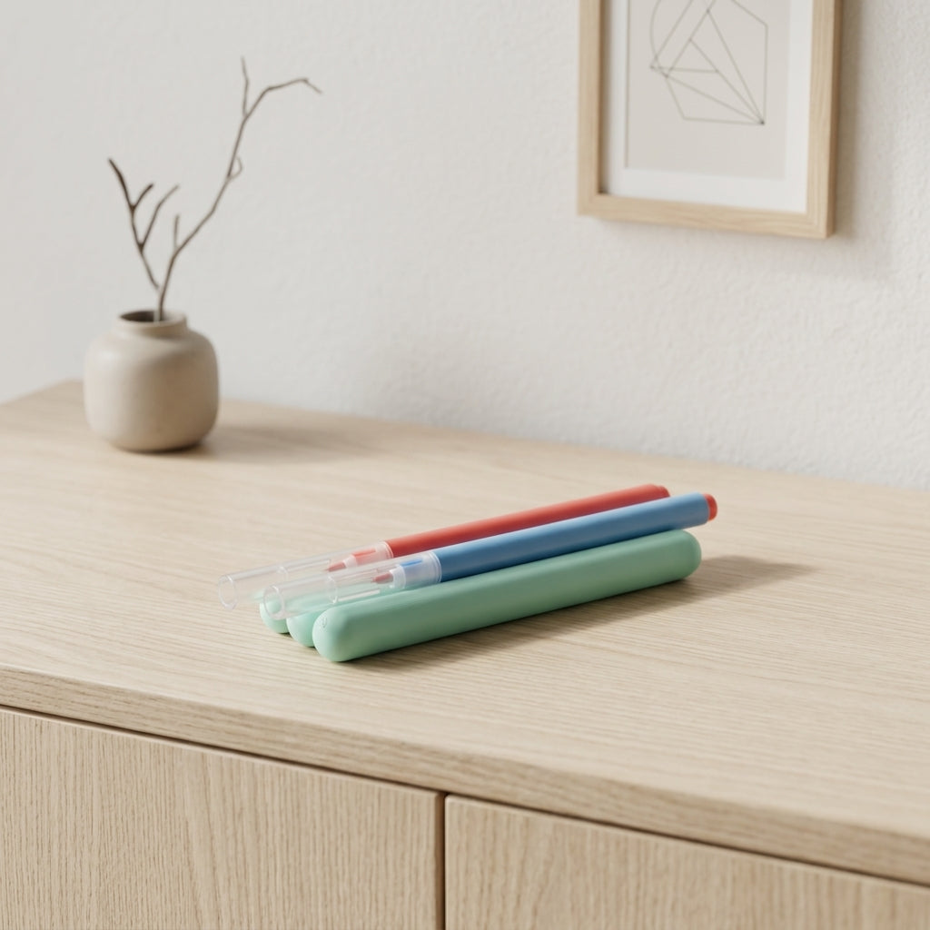 Minimalist Pen Tray product render - mint green