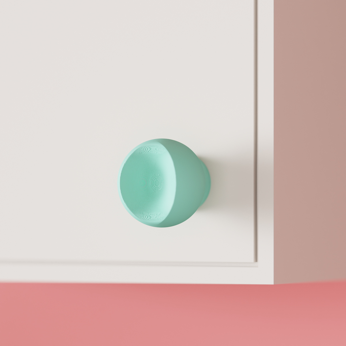 Modern Minimalist Cabinet Knob Handle - multicolour render 3