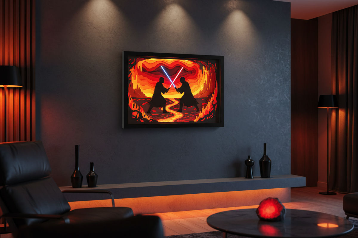 Star Wars - Duel on Mustafar Shadow Box