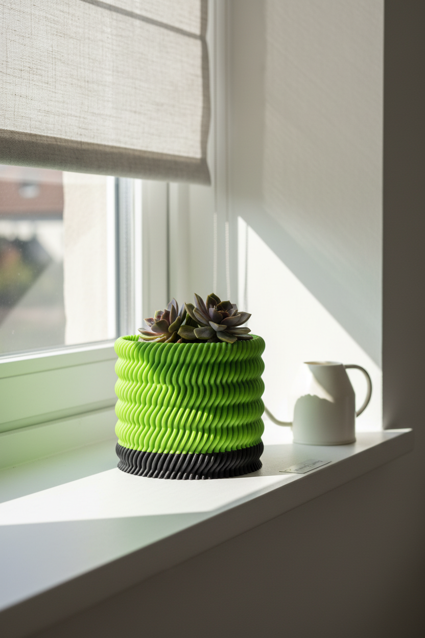 Modern Ripple Planter