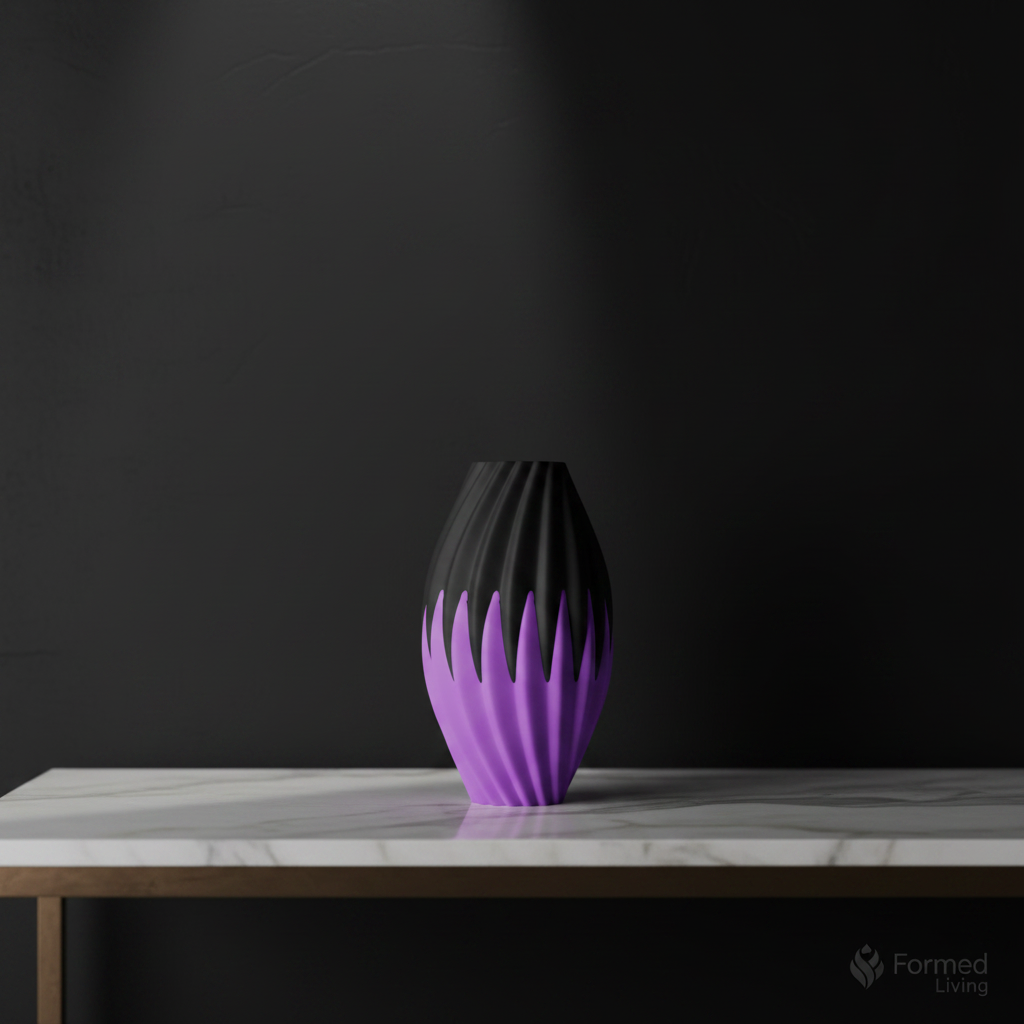 Flame-Twist Decorative Vase