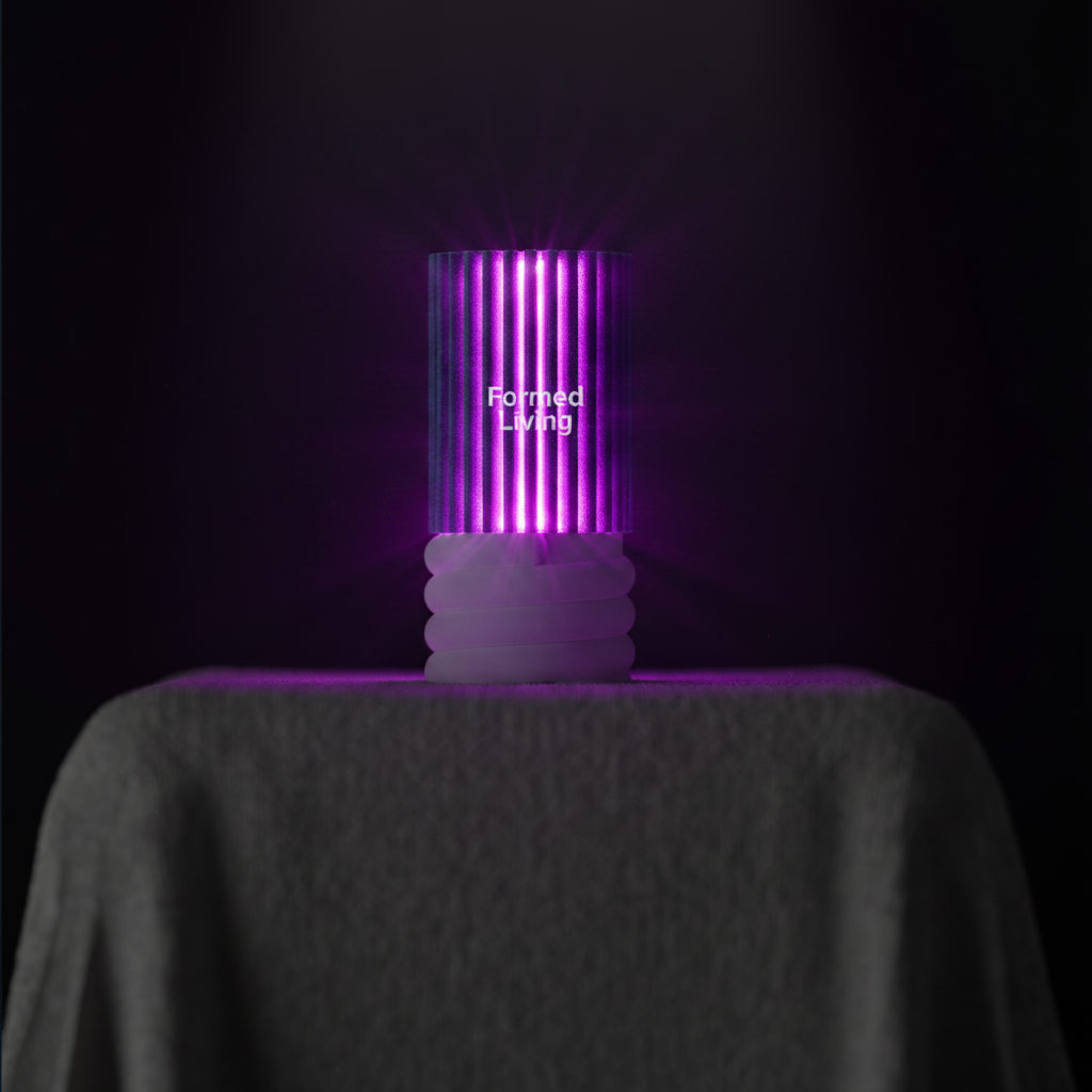 Ribbed Cylindrical Desk Lamp