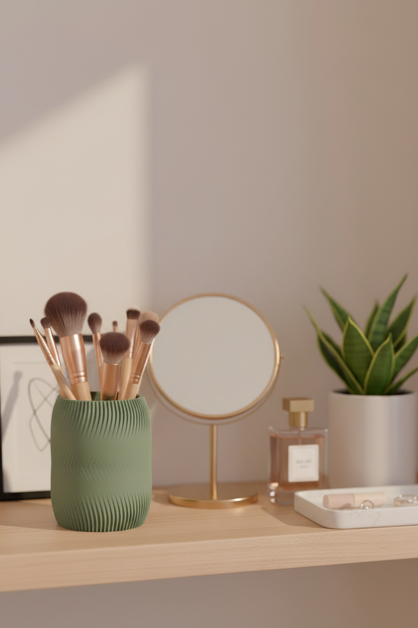 Textured Bathroom Organizer Cup