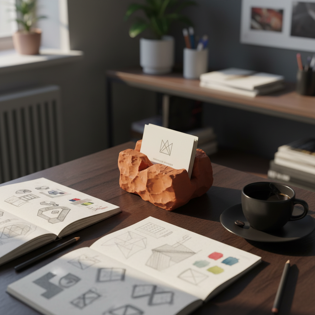 Rock-Solid Business Card Holder
