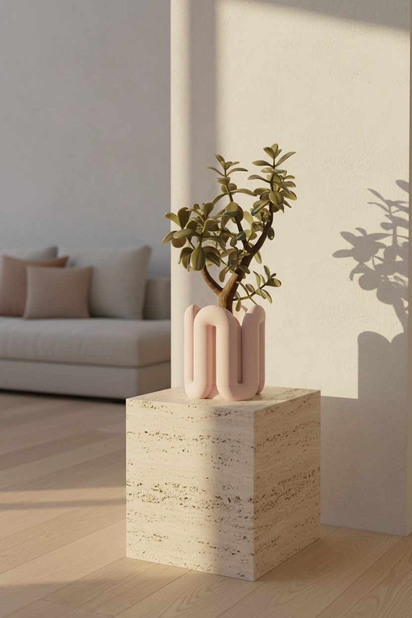 Wibble Aesthetic Two-Part Planter with Drip Tray