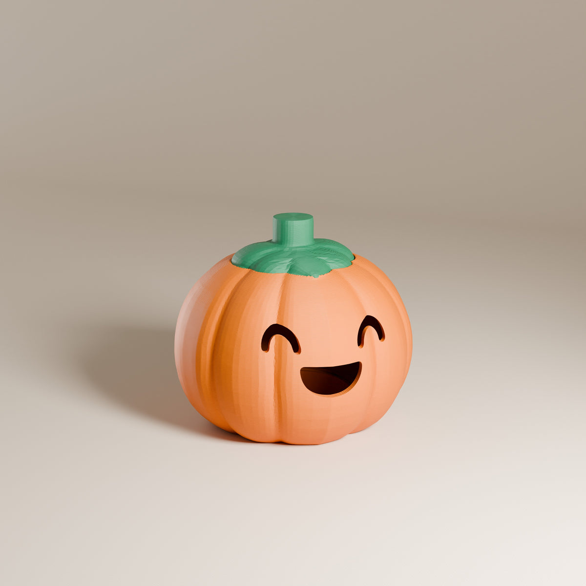 Pumpkin lantern with happy face