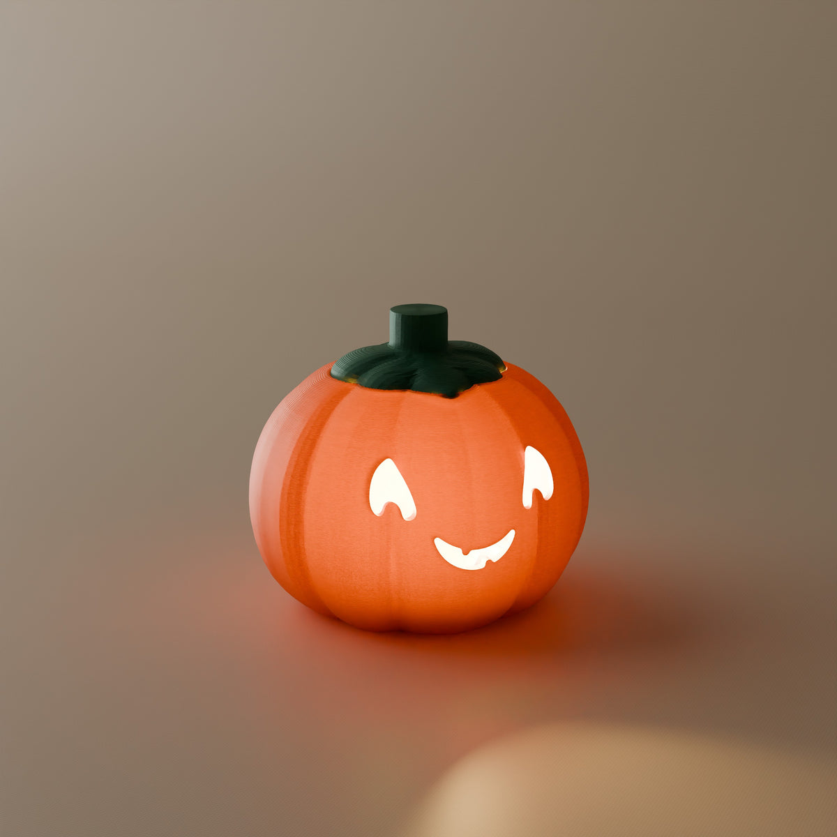 Pumpkin lantern illuminated from within