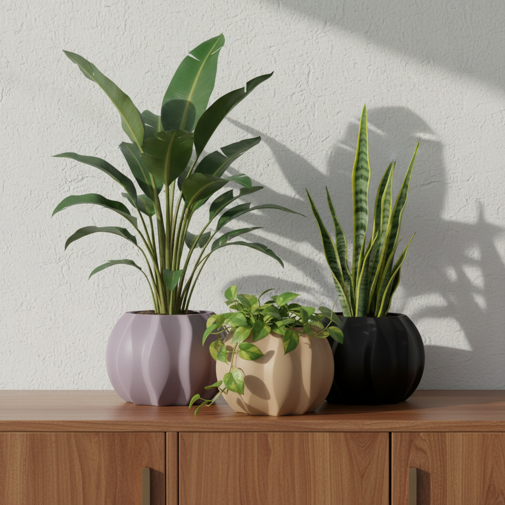 Modern Ripple Planter