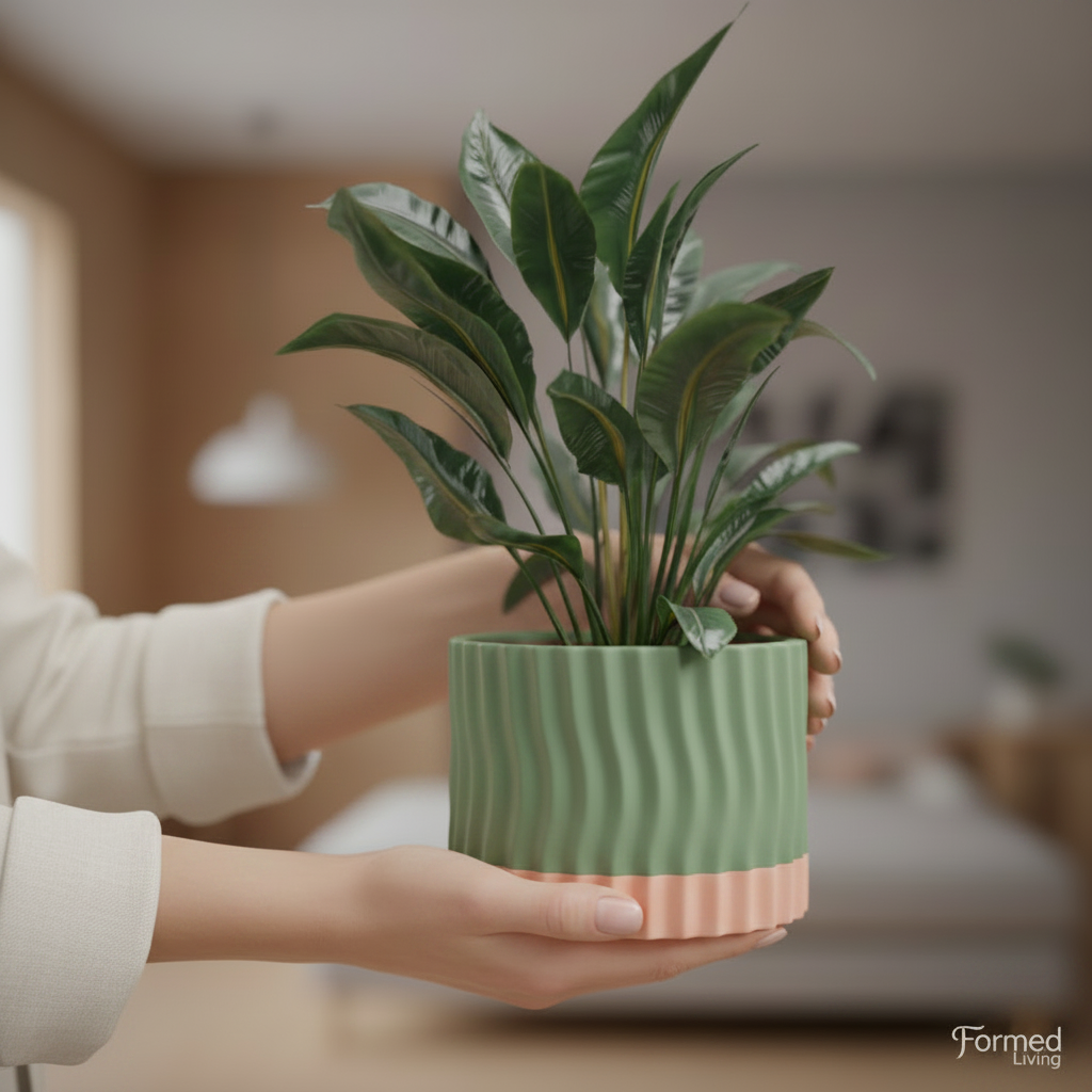 Wavy Two-Part Planter