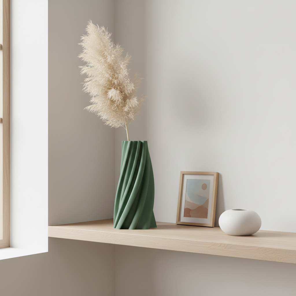 Modern Spiral Twist Vase