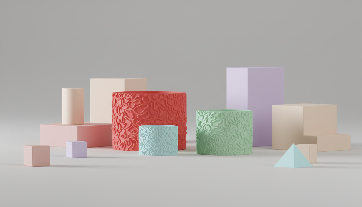 Coral Pattern Planter additional render angle showing full cylindrical form and coral pattern surface