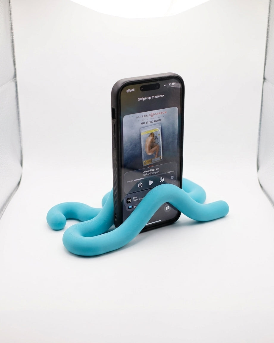 Wibbly Phone Stand - render angle 2