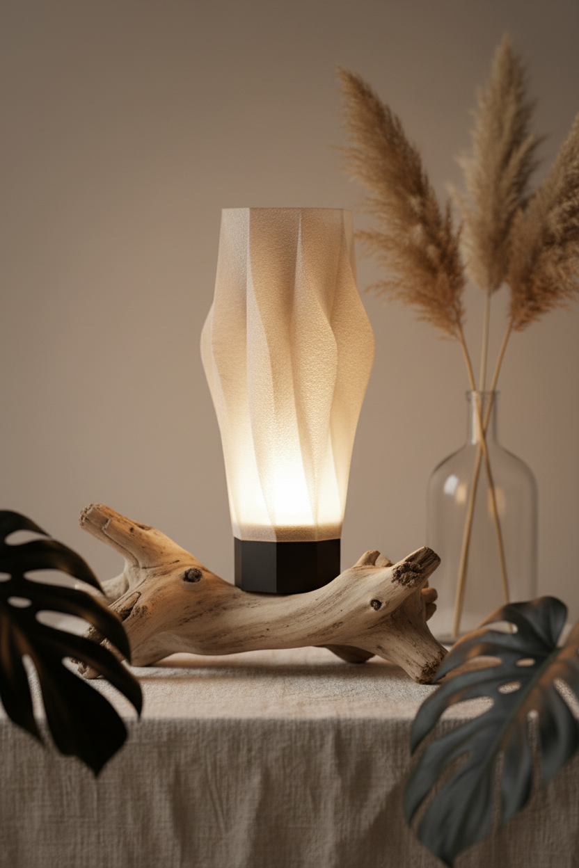 Sculptural Spiral Desk Lamp