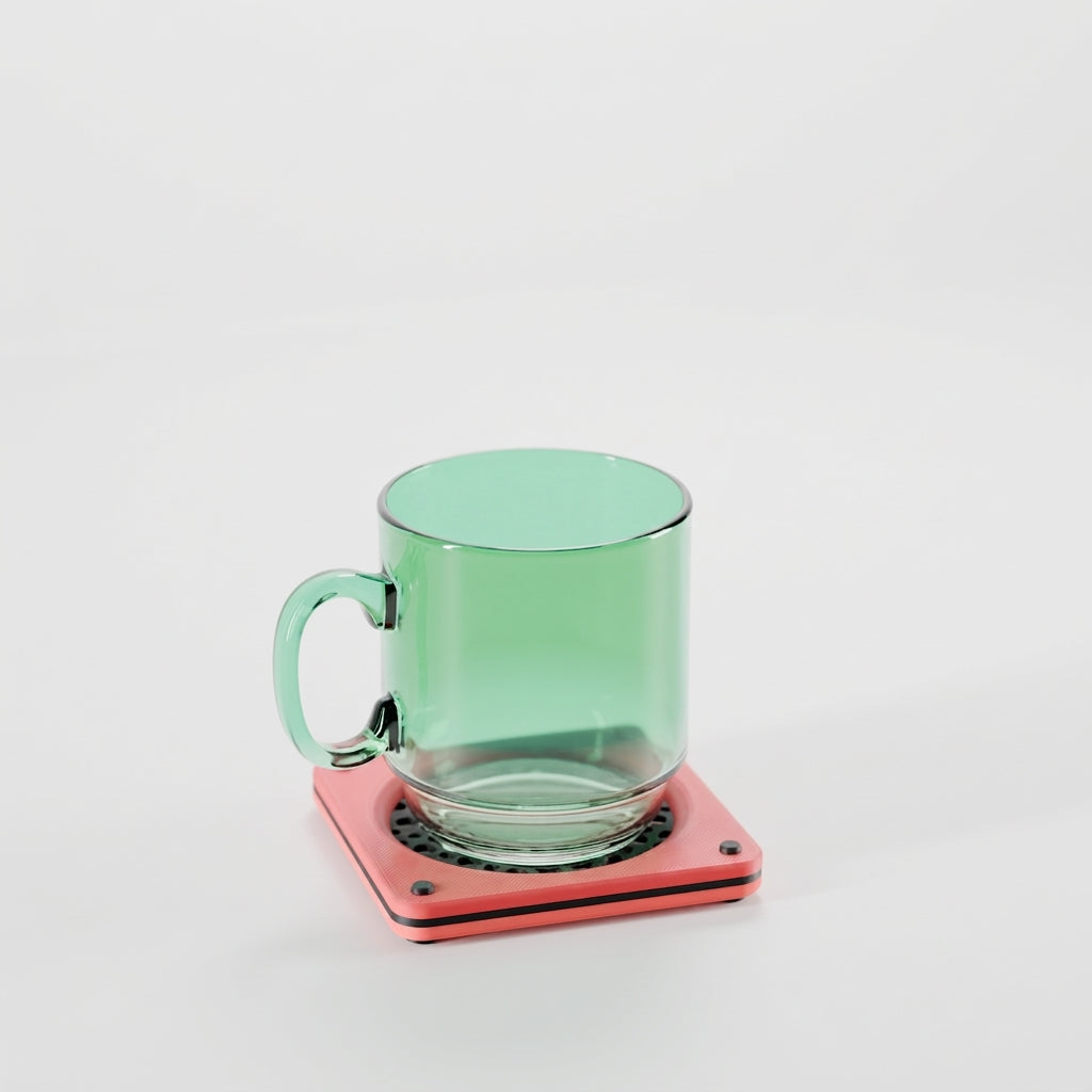 Multi-Part Desk Tray & Coaster - square version 02