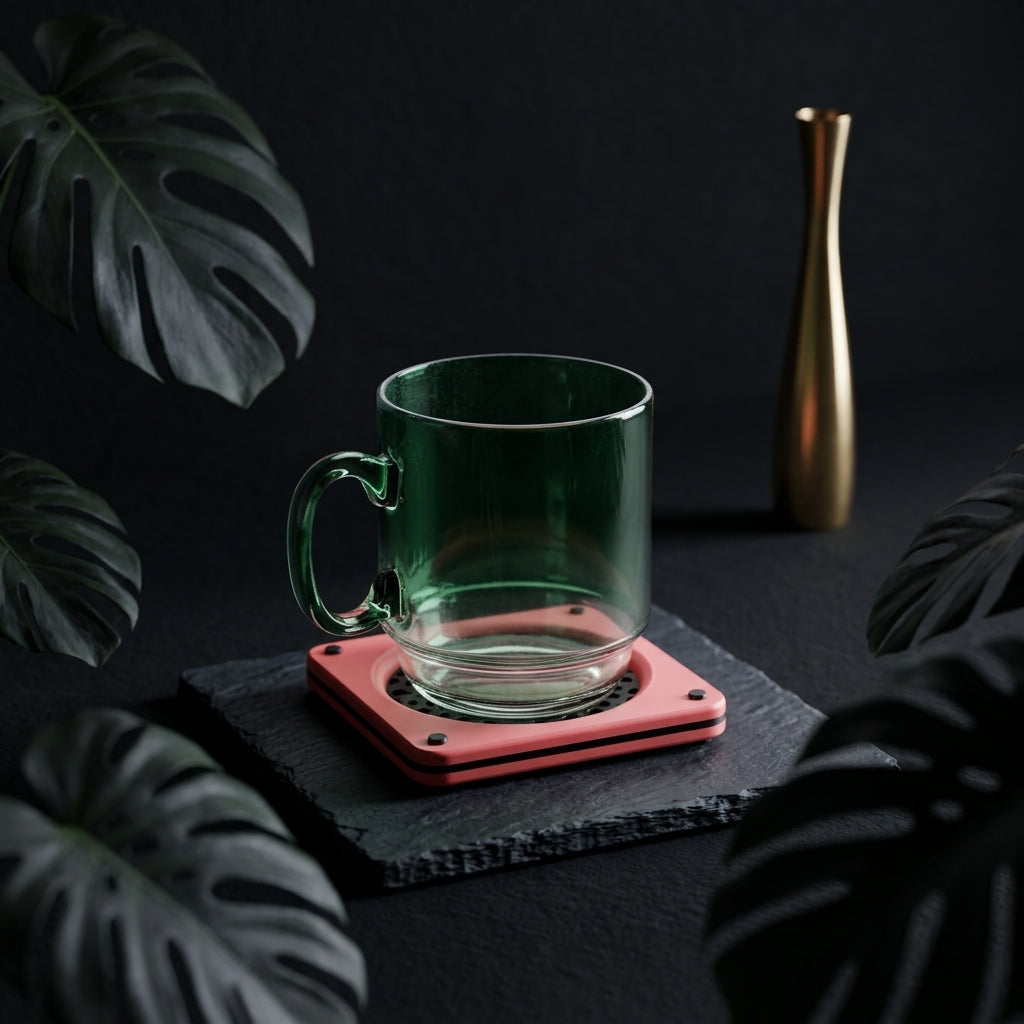 Multi-Part Desk Tray & Coaster - square version 08