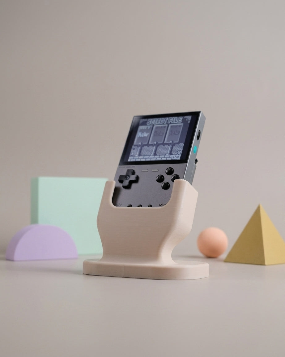Trim UI Smart Retro Console Stand - render front view