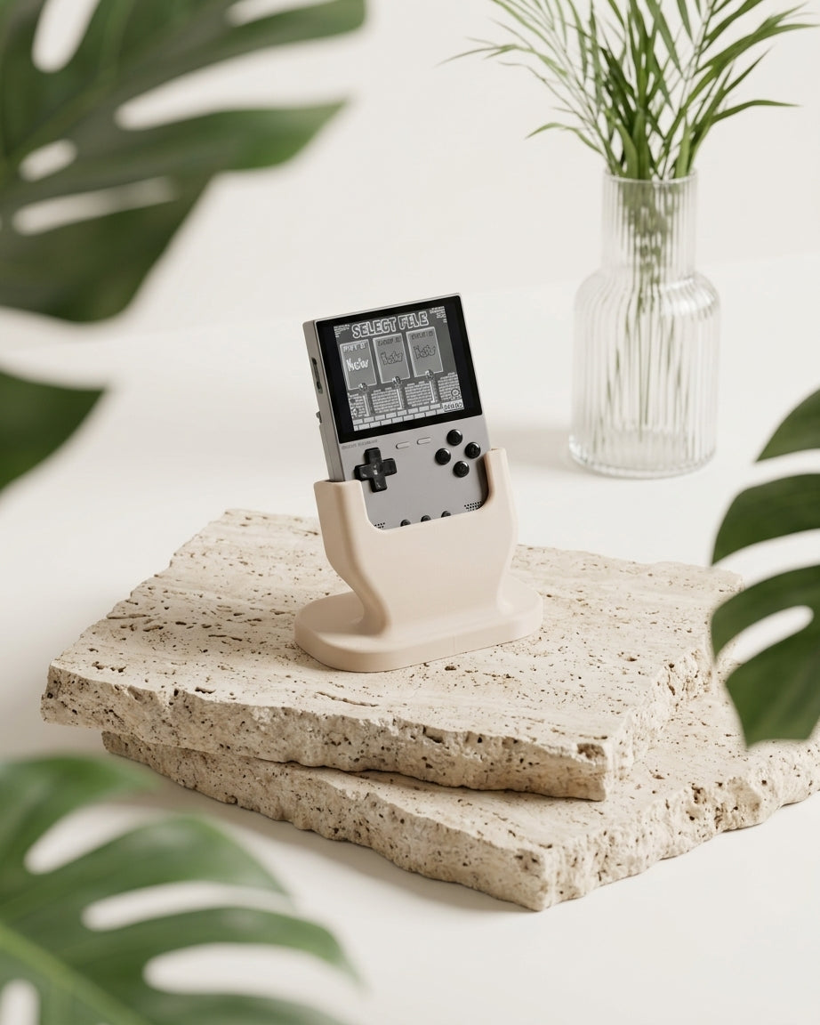 Trim UI Smart Retro Console Stand - render side view