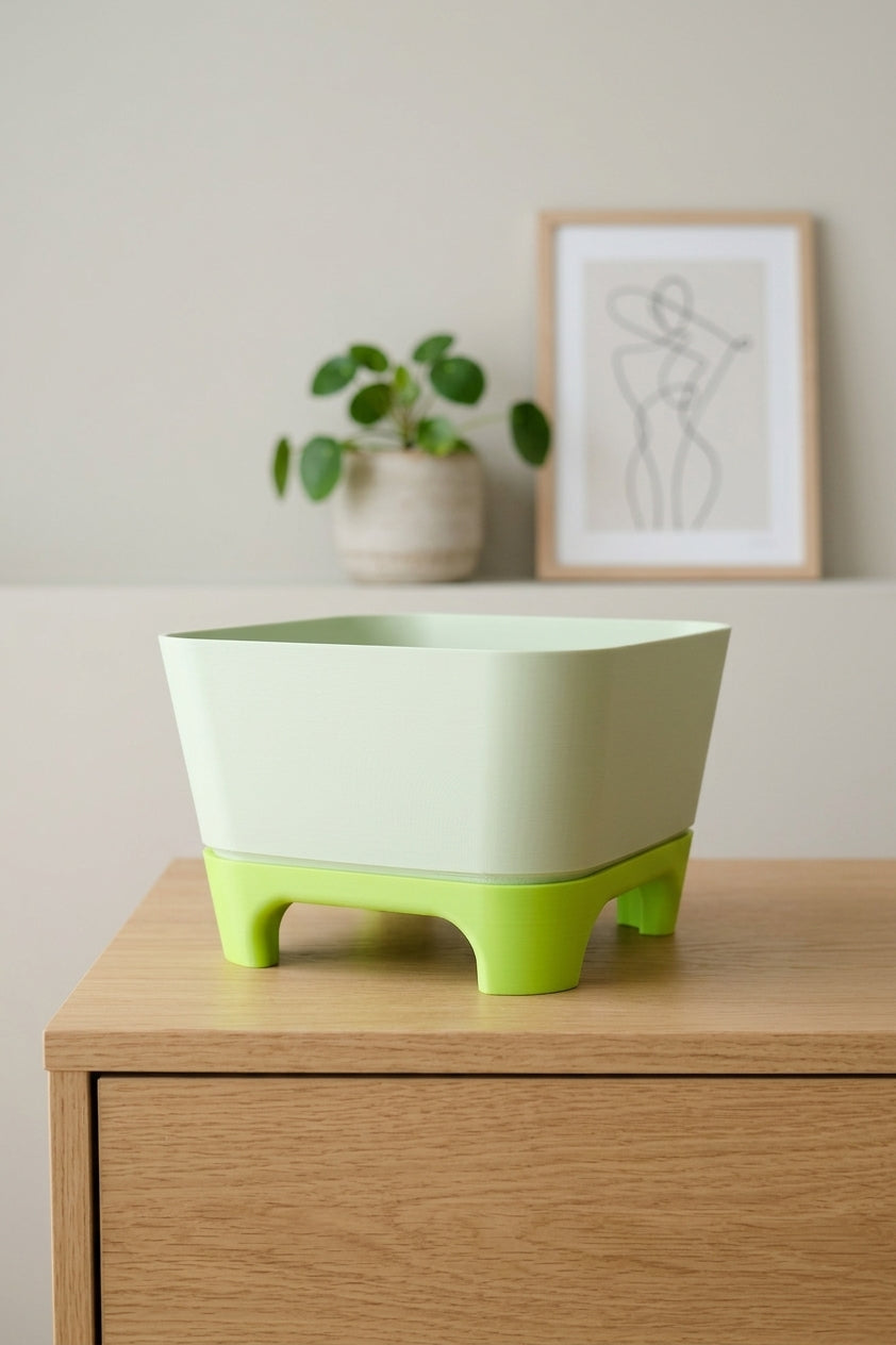 Two-Part Raised Planter with Legs - render angle 1