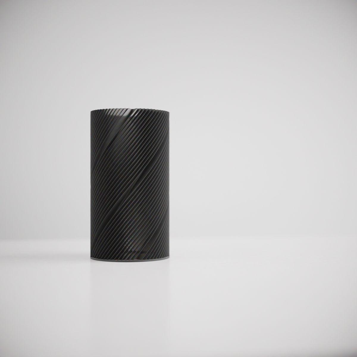 Modern Spiral Vase single black, tall