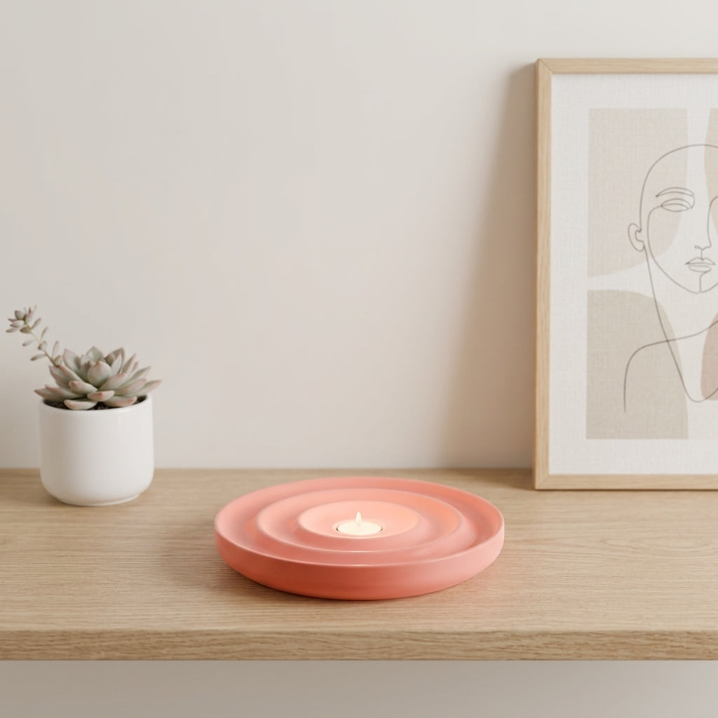 Soft Ripple LED Tealight Tray - render lifestyle 1
