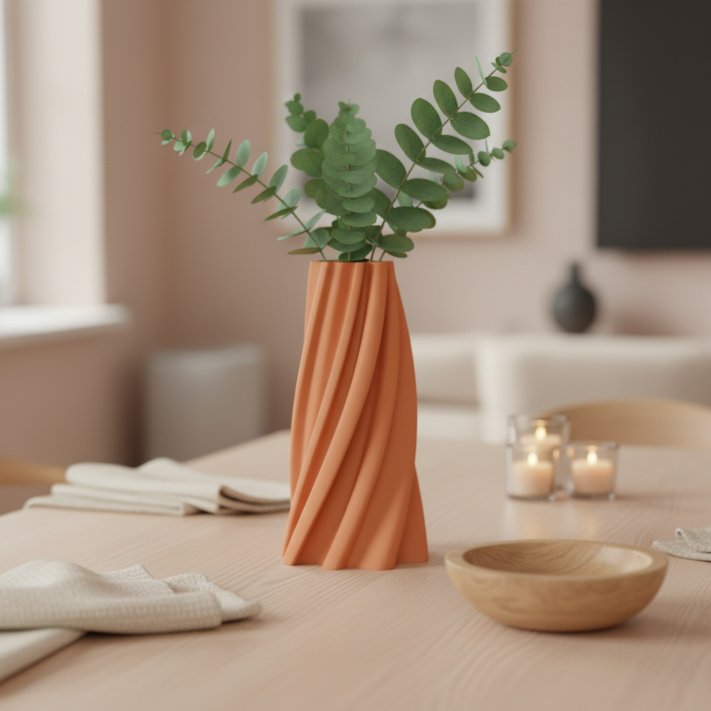 Modern Spiral Twist Vase