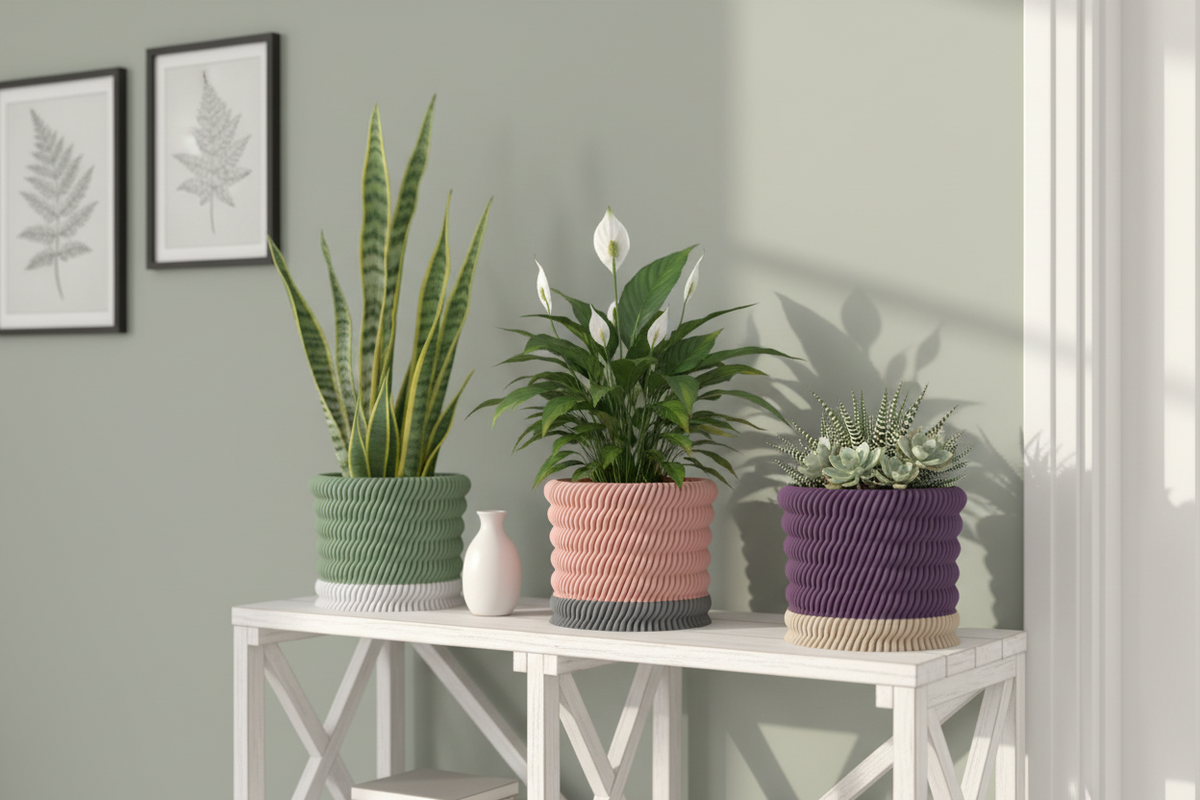 Modern Ripple Planter