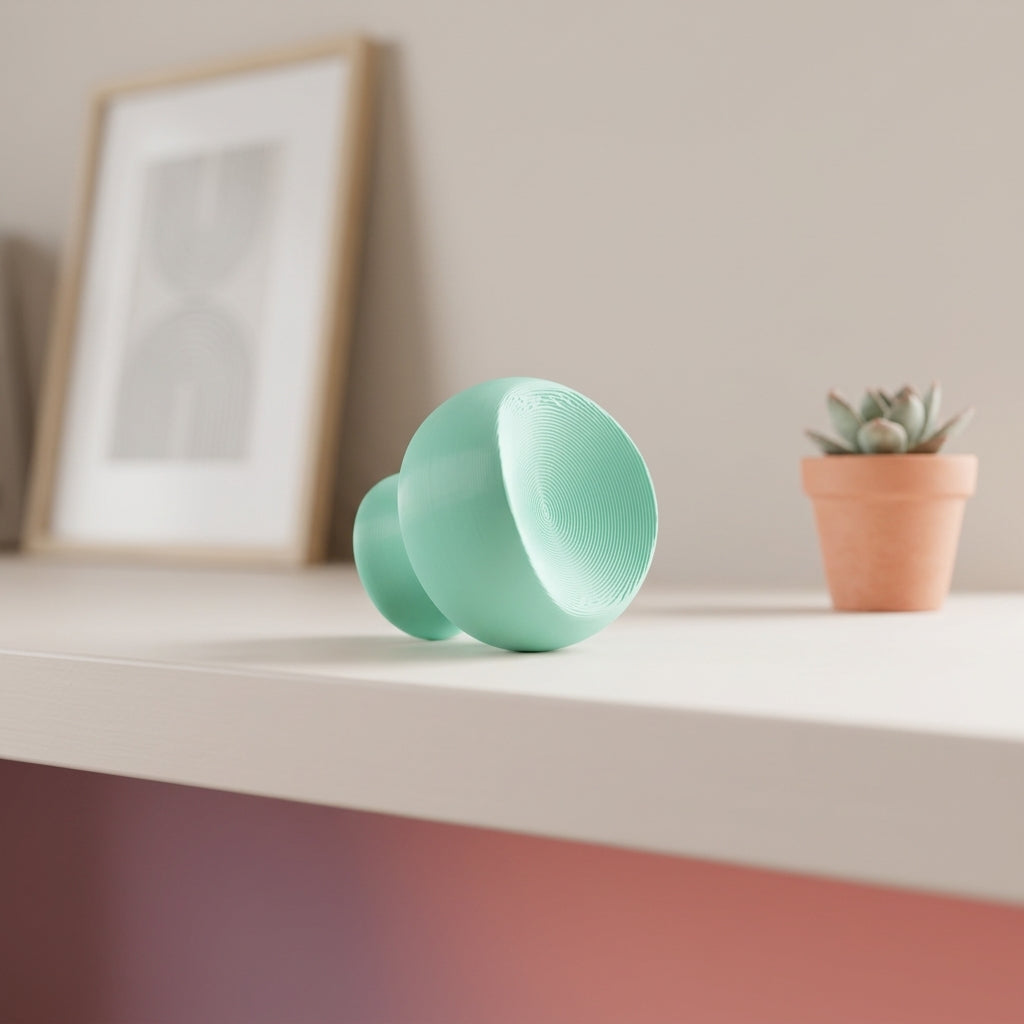 Modern Minimalist Cabinet Knob Handle - render angle 2