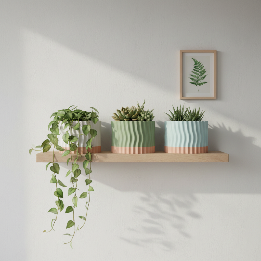 Wavy Two-Part Planter